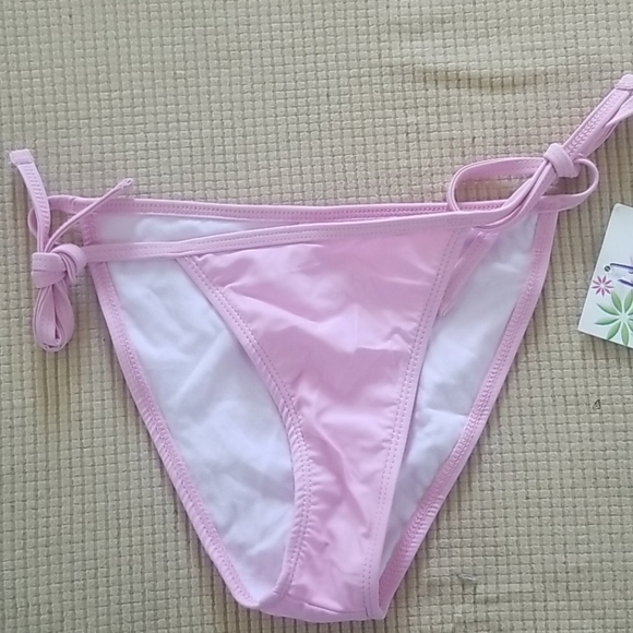 NWT Baby Pink Side Tie Bikini Bottom Small - Picture 1 of 3